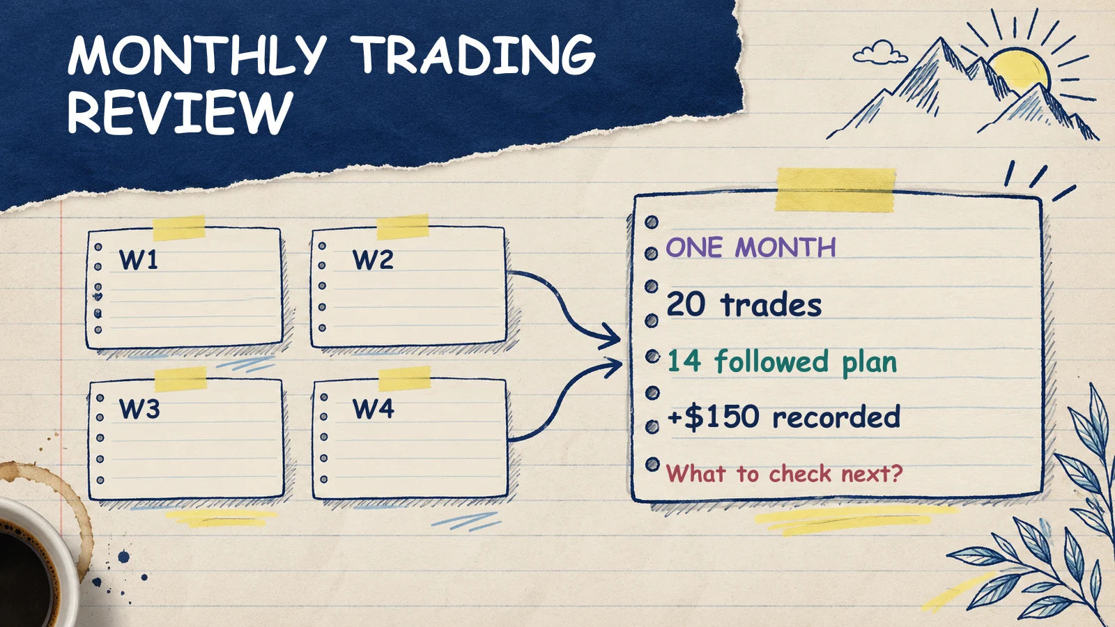 Monthly Trading Review Template: Compare Your Weeks